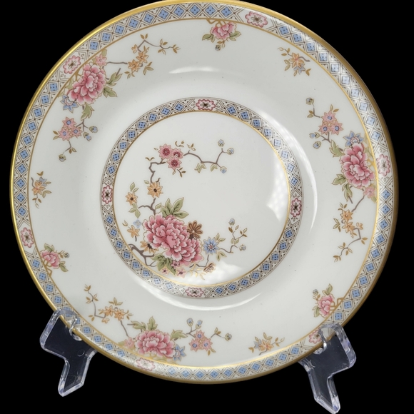 4 Royal Doulton England "Canton" Salad Plates 8" H 5052 MCM 1977 Gold Trim - Picture 6 of 9